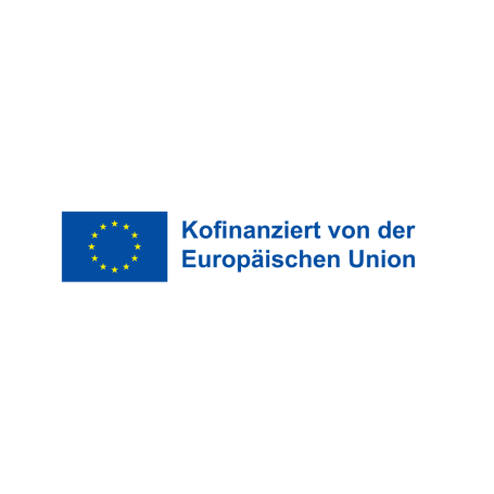 Logo der Europäischen Union mit dem Text "Kofinanziert von der Europäischen Union".